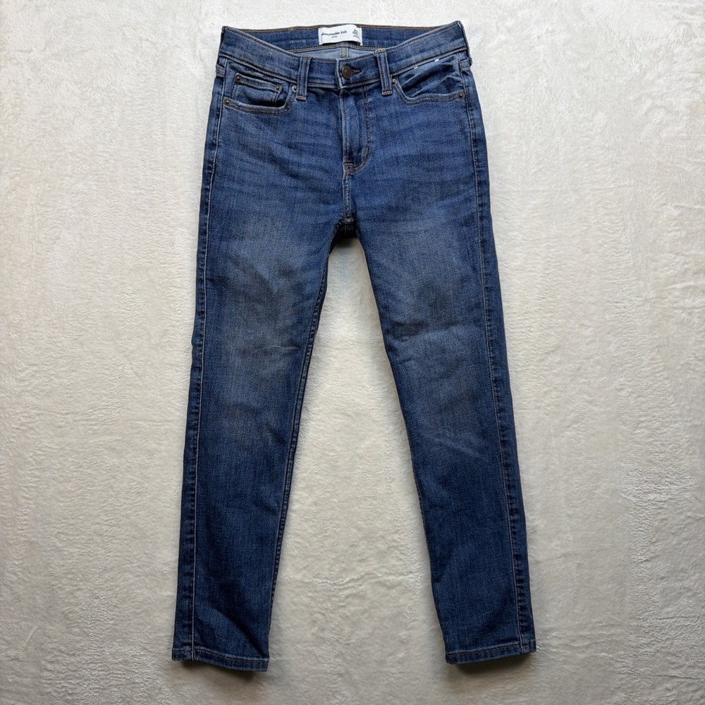 Abercrombie Kids Girls Taper Jeans Size 9/10 Medium Wash Denim Regular Fit